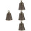 4-teiliges messing glöckchen anhänger charm diy hängeschmuck retro 8