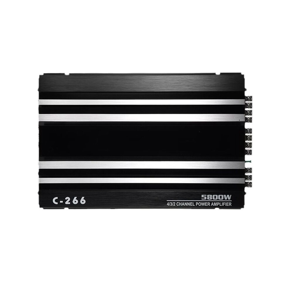 4-Channel Car Audio Amplifier 5800W High-Power Amplifier 12V Ultra-Thin Four-Way Power Amplifier Class A/B Tools 4712170775874