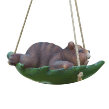 2Stk Braune Tierfigur Resin Für Garten Und Hof