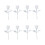 8Stk Mini Rose Ornament Weiß, Langlebiges Material, DIY Set 5