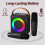Multifunctionele  Audio Draagbare Microfoon Kleurrijke Led Sfeerlamp Thuis Karaoke Luidspreker 2 Microfoons 5