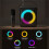 Multifunctionele  Audio Draagbare Microfoon Kleurrijke Led Sfeerlamp Thuis Karaoke Luidspreker 2 Microfoons 3
