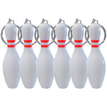 30Stk Weißer Bowling Anhänger PVC Kinder Schlüssel Geschenk