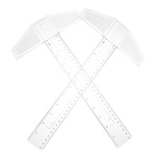 4Stk Architekten-T-Lineal Transparent Zeichnungswerkzeug Multi Farbset