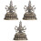 3Stk Retro Messing Guanyin Buddha Statue Für Desktop 3
