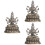 3Stk Retro Messing Guanyin Buddha Statue Für Desktop 6