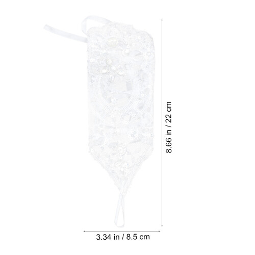 1Paar Kurze Spitzenhandschuhe Für Hochzeit Multicolor Polyester 1