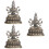 3Stk Retro Messing Guanyin Buddha Statue Für Desktop 7