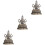 3Stk Retro Messing Guanyin Buddha Statue Für Desktop 5