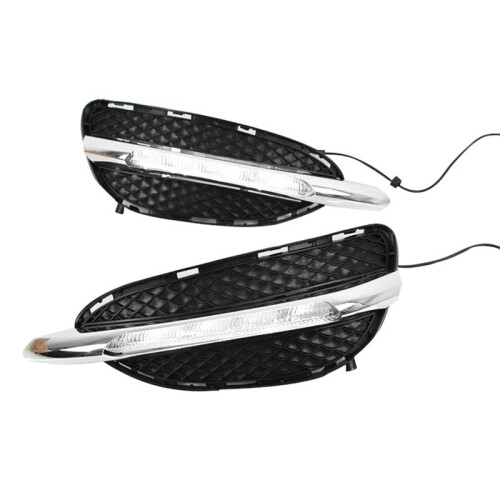 1 Pair High Quality Car Left and Right Daytime Running Lights for - E-Class W212 E180 E200 E260 2014-2015 2