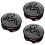 3Stk Strass Cover Weiß ABS Auto Bling Accessoire 8
