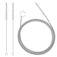 Cepillo de Limpieza de Tubo de Alimentación de 61 Pulgadas, Cepillo de Drenaje Largo, Cepillo de Limpieza de Tuberías Flexible, Cepillo de Alambre,
