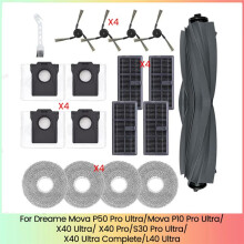 18 Pezzi per Mova P50 Pro Ultra/Mova P10 Pro Ultra/X40 Ultra/X40 Pro/S30 Pro Ultra/L40 Ultra Parti per Aspirapolvere