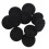 10 Esponja suave protector de oreja negro para auriculares 5cm 2
