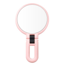 Doppelseitiger Rosa Schminkspiegel Kunststoffrahmen Makeup Tool