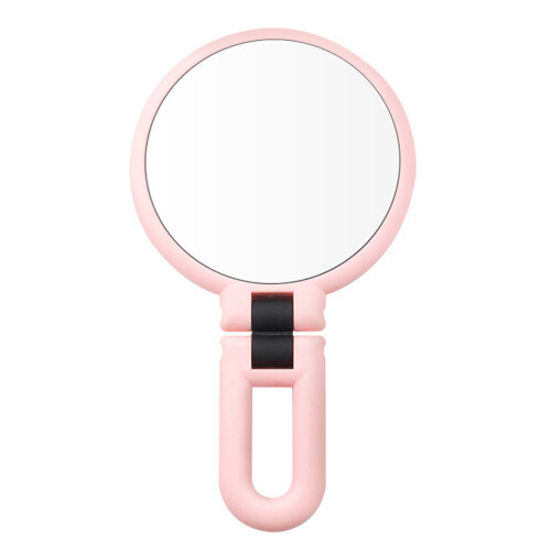Doppelseitiger Rosa Schminkspiegel Kunststoffrahmen Makeup Tool
