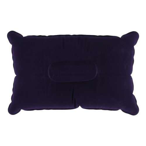 Double-sided Flocking Pillow Inflatable Portable Foldable Pillow for Camping/ Traveling/ Office