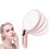Doppelseitiger Rosa Schminkspiegel Kunststoffrahmen Makeup Tool 4