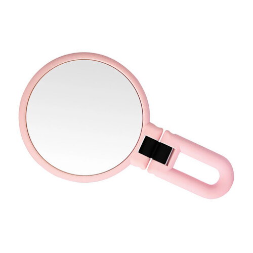Doppelseitiger Rosa Schminkspiegel Kunststoffrahmen Makeup Tool 2