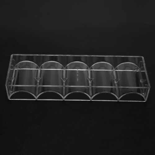 10 Stuks Professionele Acryl Pokerchips 100 Chiptrays (Zonder Deksel) 1