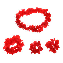 8Stk Rote Blütenkranz Haarband Set, Krone Für Damen Und Kinder