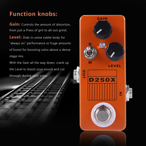 Mosky D250X  Overdrive Preamp Guitar Effect Pedal with True Bypass 2