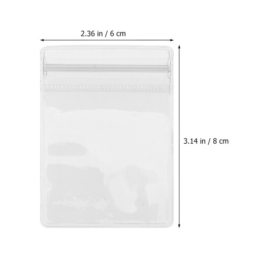 100Ud Bolsas Para Pendientes Y Pulseras PVC Transparente Con 1