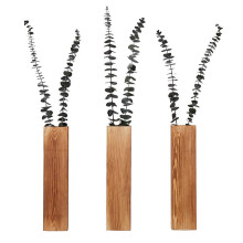 3-Pack Muurplantenbakken voor Kamerplanten, Houten Wanddecoratie voor Badkamer, Kamer, voor Gedroogde Bloemen en Nepgroene Planten