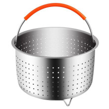 Olla una PresióN con Canasta de de Acero Inoxidable con Manejar Recubierto de Silicona Canasta de Resistente