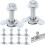 L Track Threaded Stud Fittings L-Track Threaded Double Stud Lug Fitting Tie Down, Used with L Track Rails, Silver 6