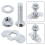 L Track Threaded Stud Fittings L-Track Threaded Double Stud Lug Fitting Tie Down, Used with L Track Rails, Silver 2