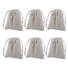 18Ud Bolsas De Tela Flannel Con De Cordón Para Dulces