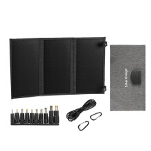 30W 18V Hopfällbar Solpanel Typ-C Usb Solcellsladdare Utomhusmobil Snabbladdning Mobil Power Bank-Grå
