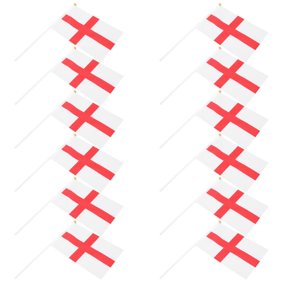 Aboofan 60 Pcs Mini England Flag With Stick For Soccer And Celebrations
