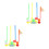 2Sets Kinder Golfs Speelgoedset Interactief Hout Kind Gekleurd 2