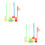 2Sets Kinder Golfs Speelgoedset Interactief Hout Kind Gekleurd 5