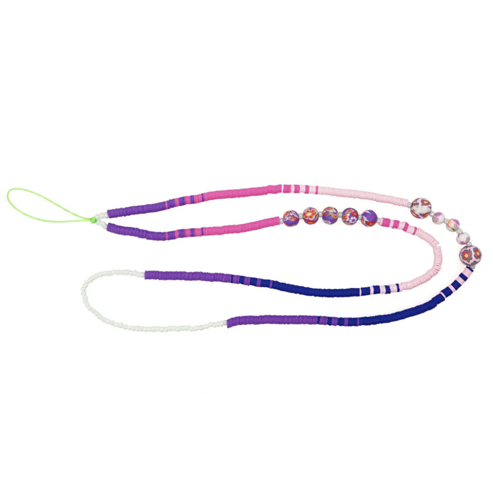 Colorful Polymer Clay Beaded Phone Wrist Strap 3593510829690