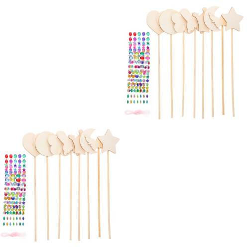 2 Juegos De Mágicas De Madera Sin Acabar Para Decorar 2