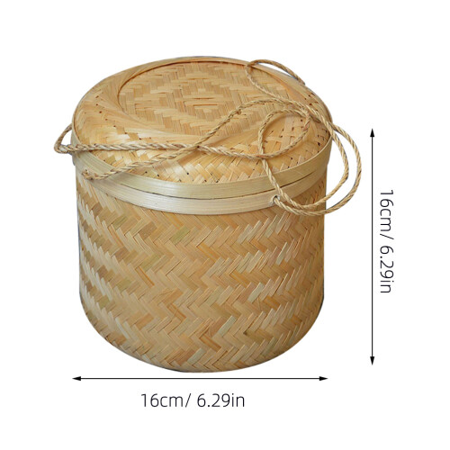 Cesta De Almacenamiento De Bambú Con Para , Y Té 2