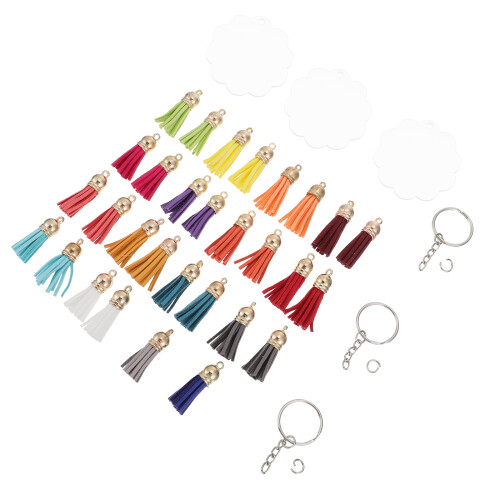 60Stk Sublimation Keyrings DIY Heat Transfer Set