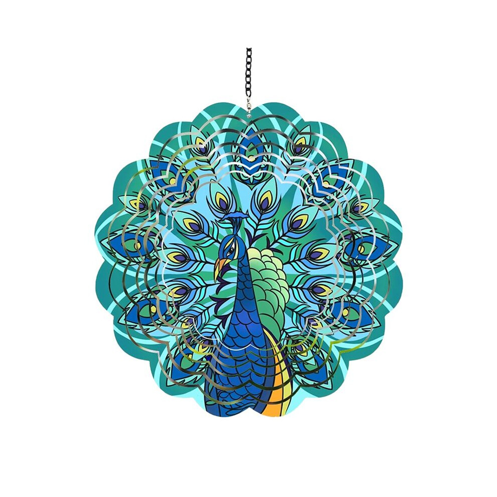 Peacocks Metal Wind Spinners - Gifts for Women Mom Grandma Wife, Hanging Wind Spinner for Outdoor & Indoor Decorations