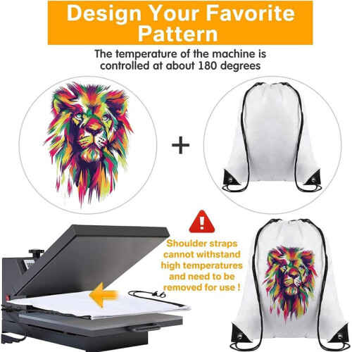 30Pcs Blank Sublimation Drawstring Bags Drawstring Backpack Bulk Heat Press Sublimation Bags Reusable Cinch Bag Sackpack 1