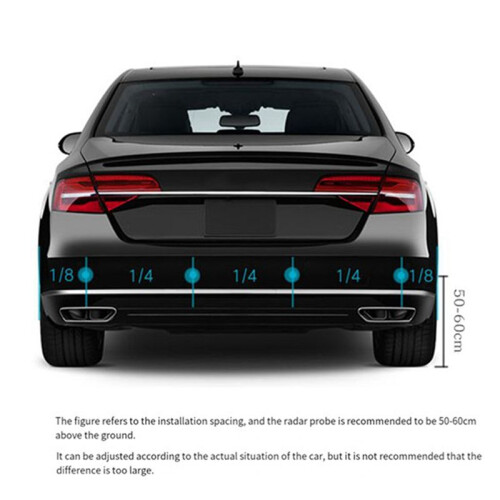 Car Parking Sensor Kit Universal 4 Sensors Buzzer Reverse Backup  Sound Alert Indicator Probe System 2