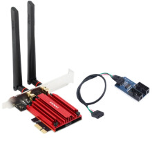 WiFi 7 PCIE WiFi Adapter BT5.4 Tri-Band with 9 Pin 1 to 2 USB2.0 Splitter Motherboard Interface Extension Cable