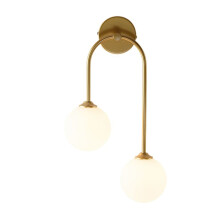 2-Light Glass Globe Decorative Wall Lamp AC90-240 Vanity Light for Bedroom Living Room Dining A Warm Light
