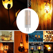 4 Pcs G4 Bulbs 1400-1800k 12V Low Voltage Flame Lamp Atmosphere Decoration Holiday Bulb Chandelier Crystal Bulb AC/DC12V