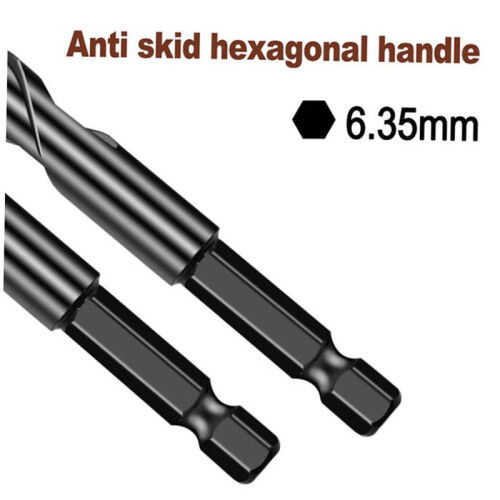 7pcs Hex Shank Drill Bits Firewood Hand Drill Cone Multipurpose Drilling Bit Stepped Drill Bit Tile Drill Bit 2