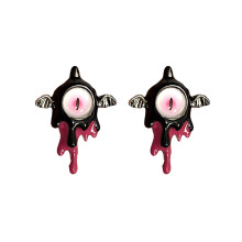 Collier pendentif en alliage, bijoux à-Boucles d'oreilles noires