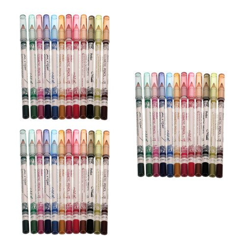 36Stk Makeup Eyeliner Set 12 Farben Schwarz Langlebig Bunt 2