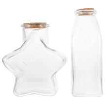 6Stk Mini Glasflaschen Mit , Dekorflaschen Aus
